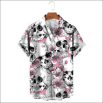 Chemise hawaïenne design tete de mort