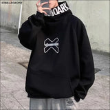 Hip Hop Hoodie Men Women Letter Print Turtleneck Sweatshirt 2023 Hot Fashion Streetwear Fleece Pullover Hoodies Clothing streatozone