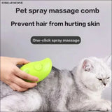 Cat Steam Brush Pet Triple Beauty Comb Dog Grooming Hair Removal Comb Electric Spray Dogs Steamy Supplies Products Home Garden streatozone