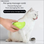 Cat Steam Brush Pet Triple Beauty Comb Dog Grooming Hair Removal Comb Electric Spray Dogs Steamy Supplies Products Home Garden streatozone