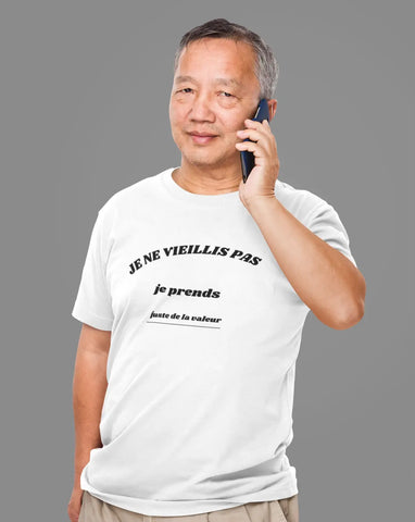 t-shirt humour je viellie pas je prend de l'age