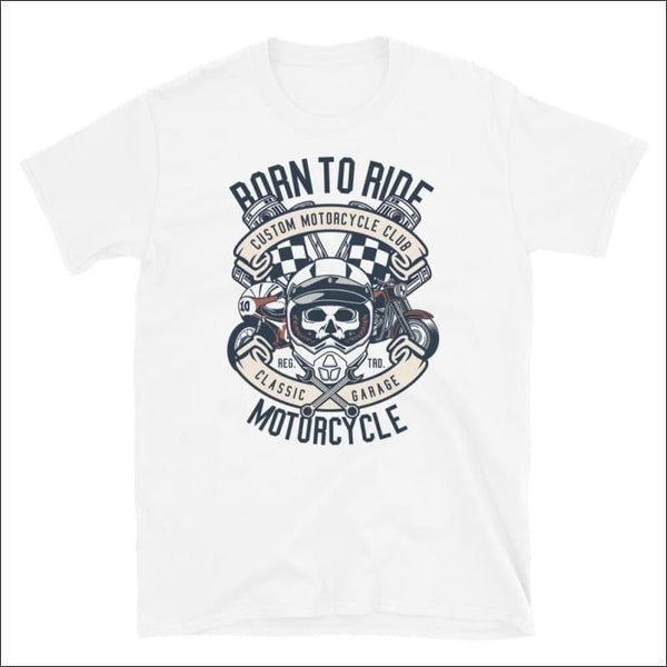 Born to ride motorcycle T-shirt Unisexe à Manches Courtes streatozone